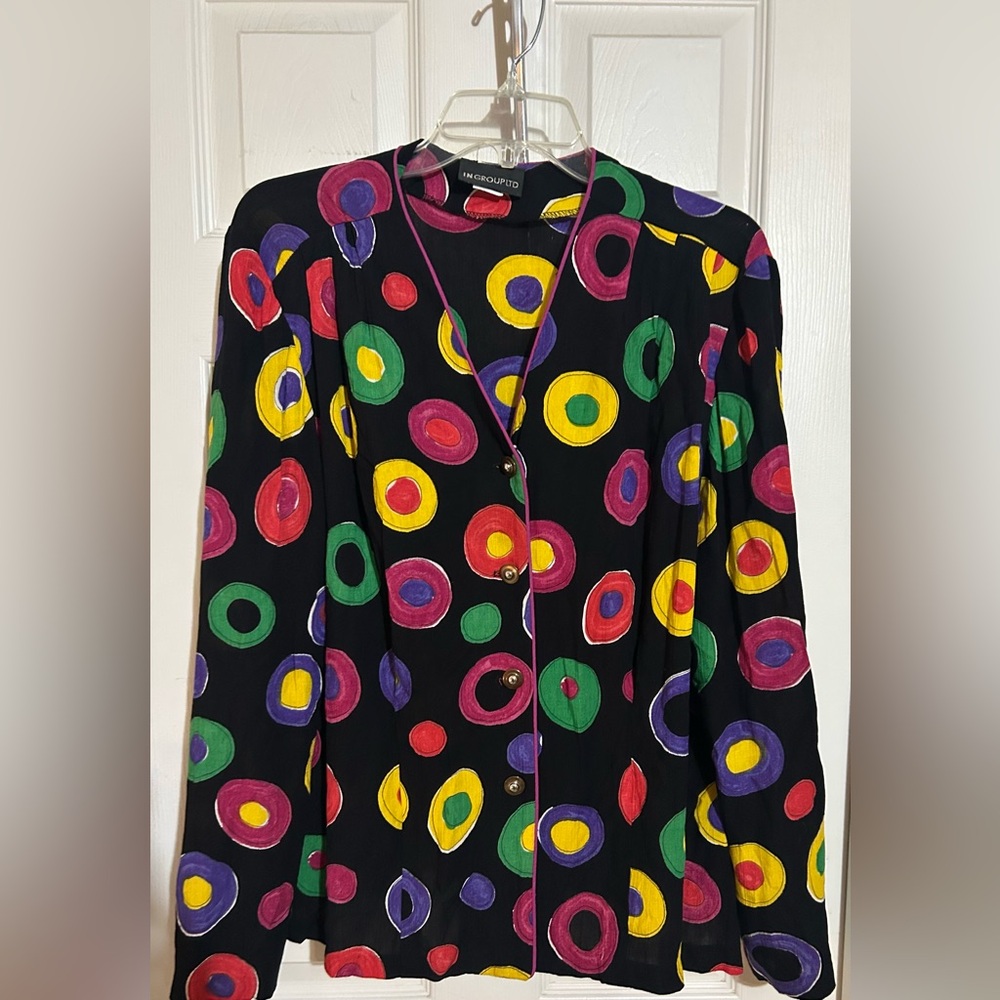 Ingroup vintage Colorful Patterned Women's Top size 16